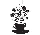 Інтер'єрна вінілова наклейка для кав'ярні Аромати кави (чашка кави, квіти), фото 4