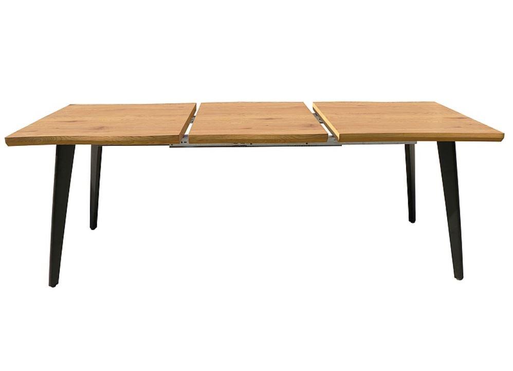 Стол обеденный Fresno металл Черный, столешница МДФ+шпон Дуб, 150-210x90х76 см (Signal ТМ) - фото 5 - id-p1644240539