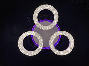 Стельова led люстра з пультом 76W світлодіодна з кольоровою підсвіткою, фото 2