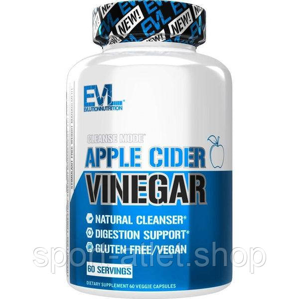 Натуральна добавка EVL Apple Cider Vinegar, 60 капсул, фото 1