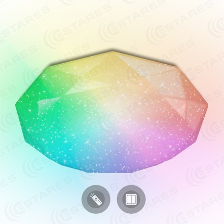 Diamant Стельовий світлодіодний світильник із пультом ДК 96W RGB