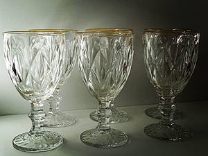 Набір келихів для вина Кубок 325 мл "Золотий смарагд" 6 шт.