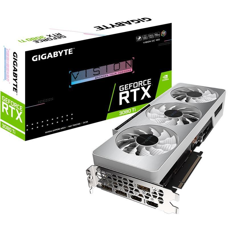 Відеокарта GF RTX 3080 10 GB GDDR6X Vision OC Gigabyte (GV-N3080VISION OC-10GD 2.0) (LHR)