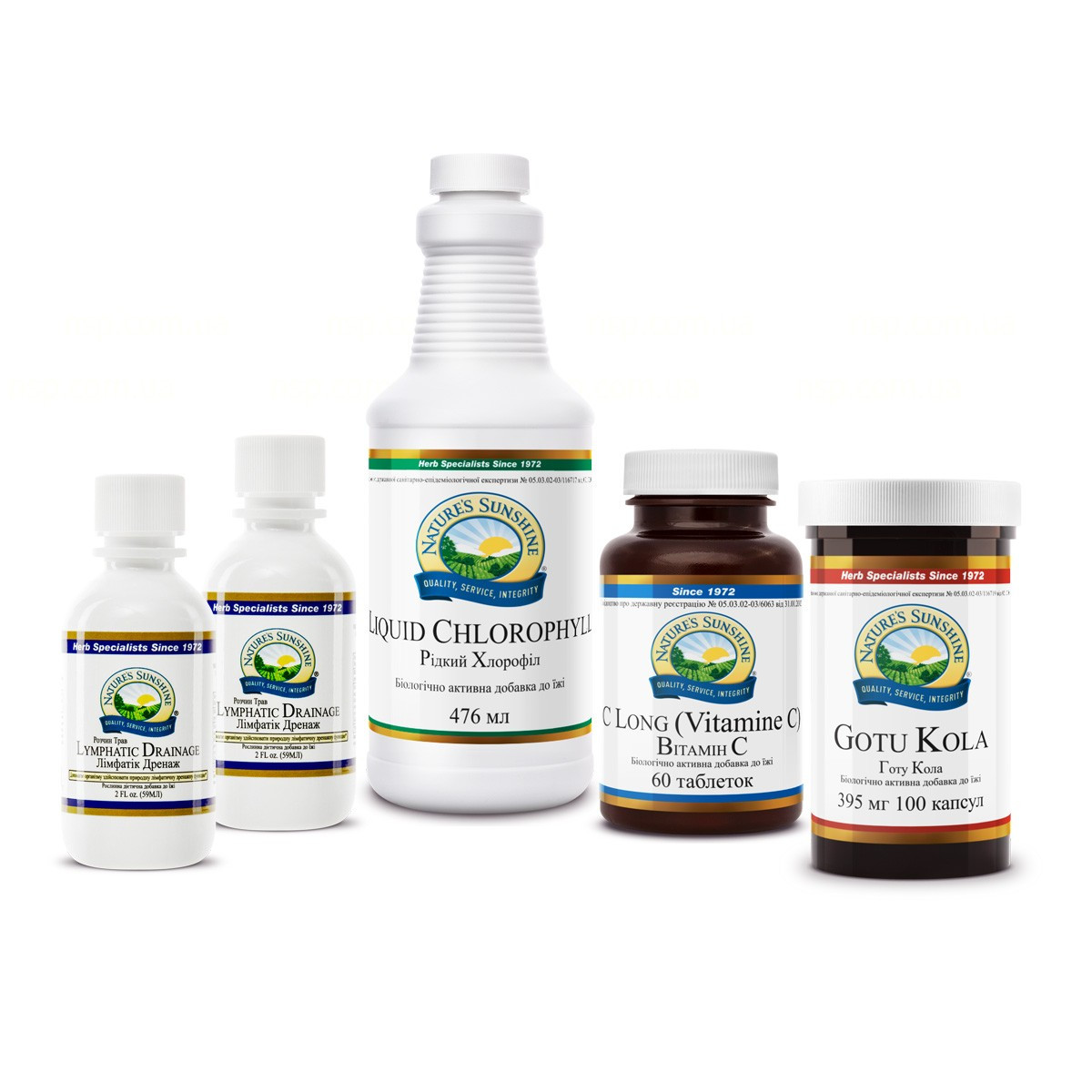 Програма "Стоп набряк", набір вітамінів, 5 шт., Nature's Sunshine Products