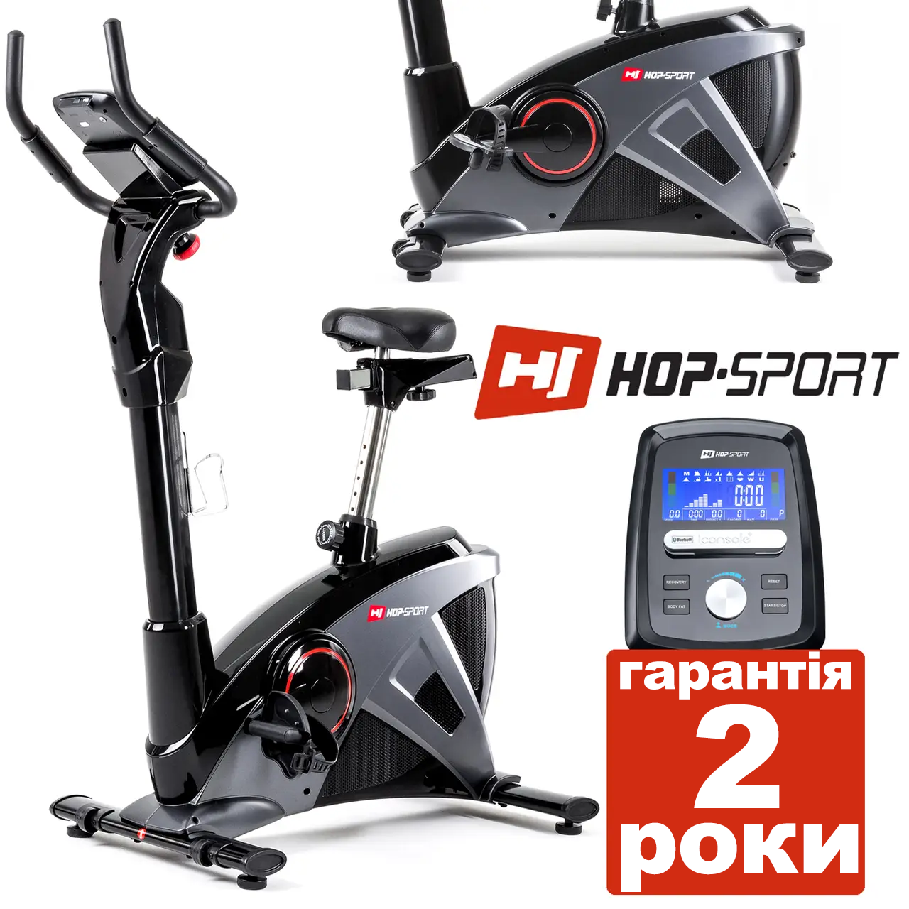 Тренажери кардіо HS-090H Apollo graphite/black, Eлектромагнітна, 18,5, Tип Вертикальний Paход калорій