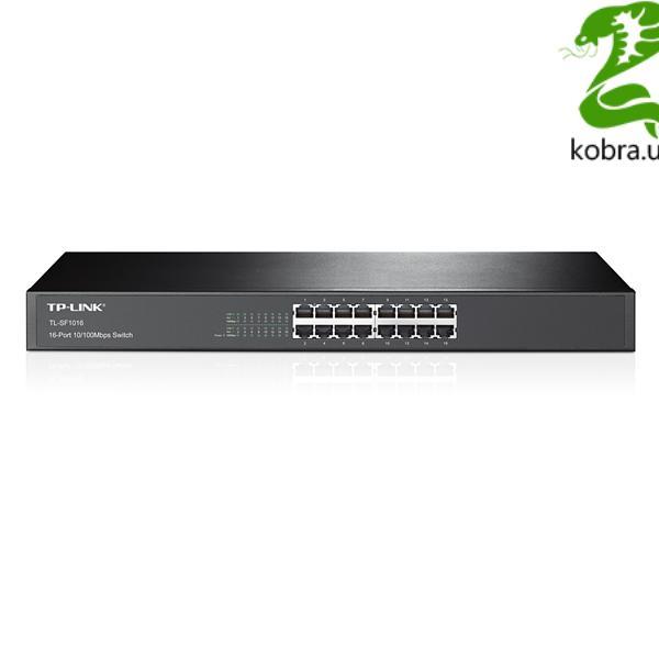 Комутатор TP-Link TL-SF1016 (16хFE, метал, монтаж у стійку)
