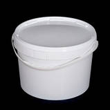 Відро 15,7 л кругле з ручкою біле, фото 2