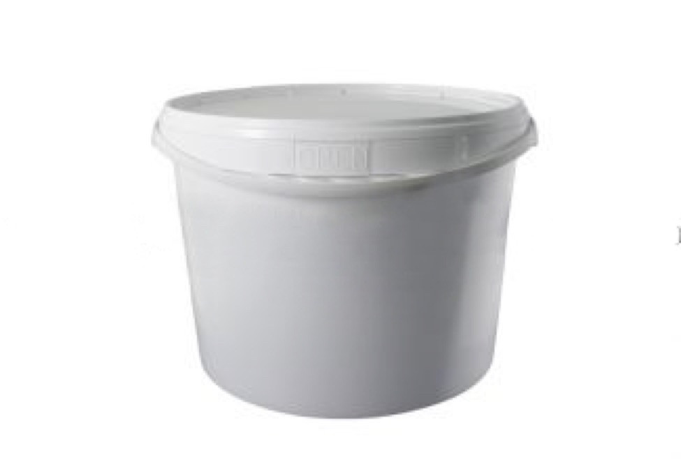 Відро 15,7 л кругле з ручкою біле, фото 1