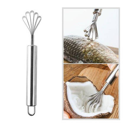 Рибочистка KitchenWare 3 в 1 нержавіюча сталь, фото 1