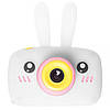 Дитячий фотоапарат цифровий Smart Kids Full HD 1080P 20MP Зайчик | Дитяча фотокамера біла, фото 2