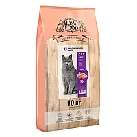 Полнорационный сухой корм для взрослых котов Британских пород Home Food с индейкой и телятиной 10 кг