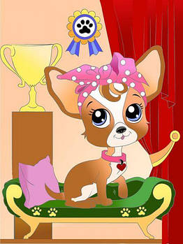 Розпис по полотні - Домашня улюблениця