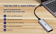 Кишеня для SSD M.2 NVMe Enclosure SSK SHE-C327 Type-C USB 3.1 OEM, фото 5