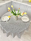 Скатертина жакардова Limaso  Ø140 см., кругла, фото 2