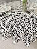 Скатертина жакардова Limaso  Ø140 см., кругла, фото 3
