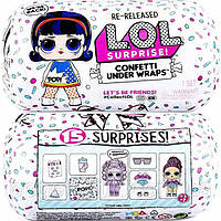 ЛОЛ Сюрприз Конфетти L.O.L. Surprise! Confetti Present Surprise Re-released Doll with 15 Surprises