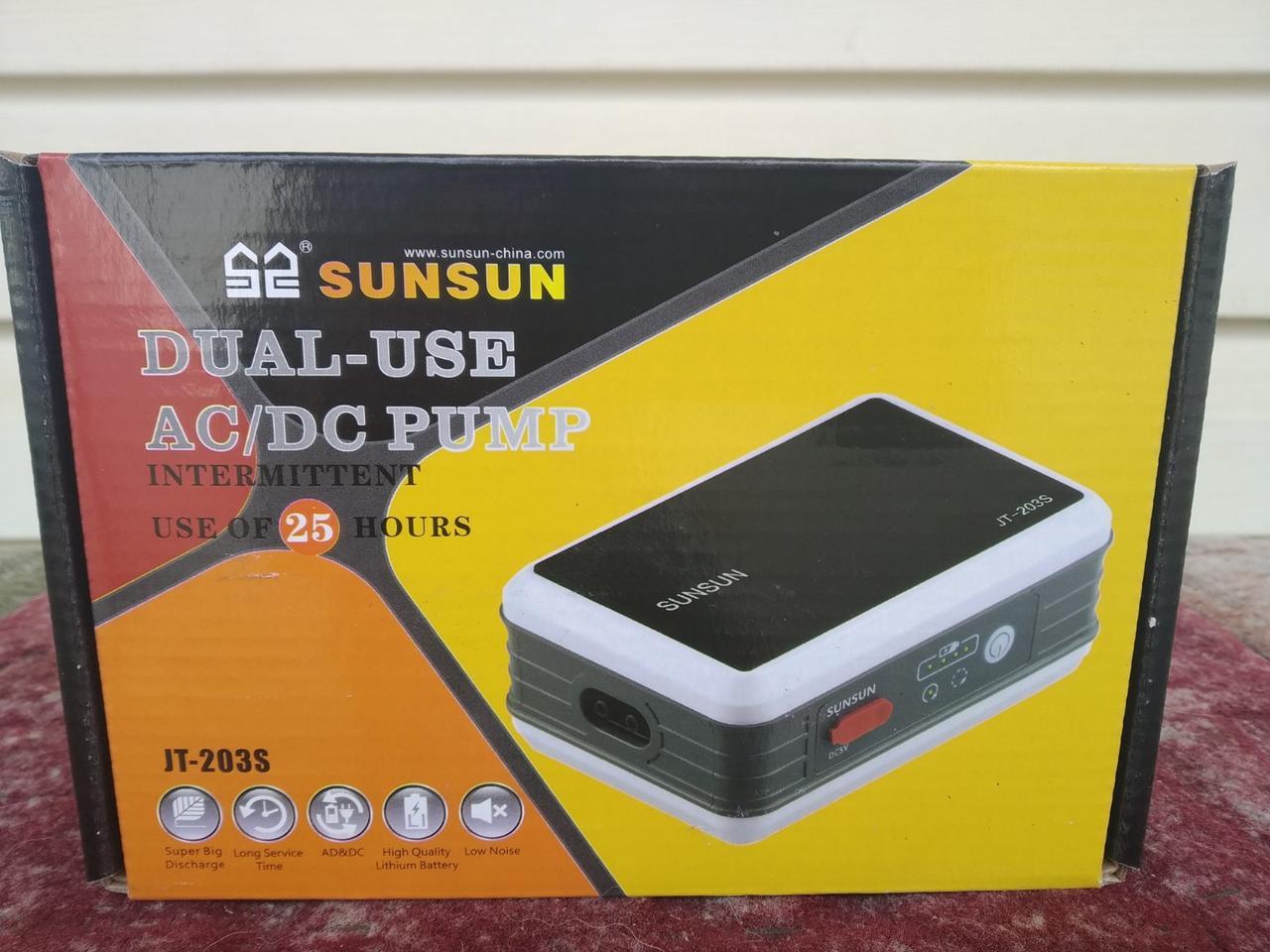 Компрессор для Аквариума, SunSun JT-203S, Двухканальный, на ...