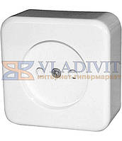 Розетка одинарна e.touch.1221.w.blister  без з/к, для зовнішнього монтажу, біла, E.NEXT (p043007)