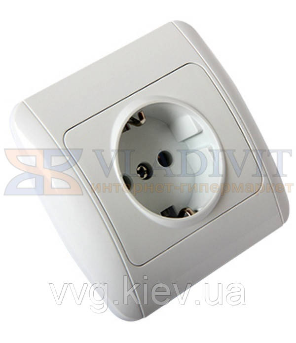 Розетка e.install.stand.810 з з/к з рамкою Standard New, E.NEXT (s035026)