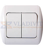 Вимикач e.install.stand.812 двоклавішний Standard Cer, E.NEXT (s035005)