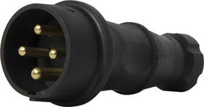 Силова вилка переносна каучукова e.plug.rubber.070.32, 4п., 32А, E.NEXT (s9100032)