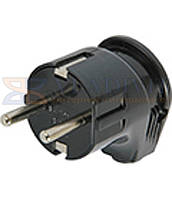 Вилка побутова e.plug.angle.008.16,з з/к, 16А кутова чорна, E.NEXT (s9100005)