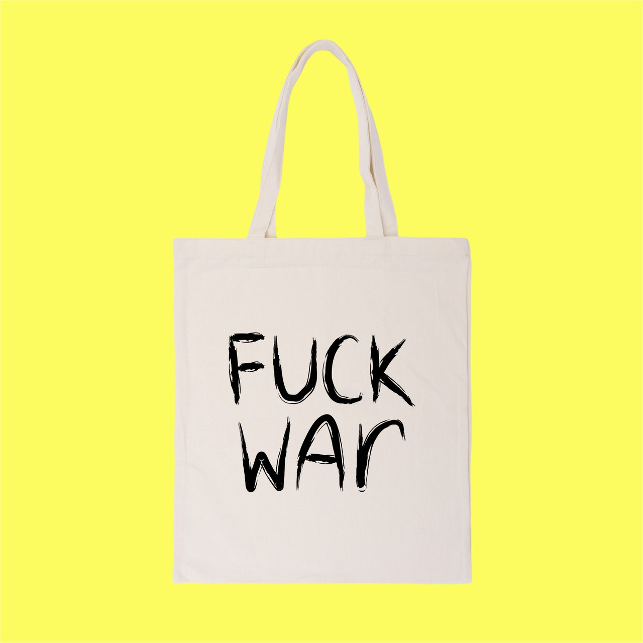 Шоппер F**k war Бжевий
