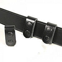 Фіксатор набір додаткової фіксації ременя duty belt keeps, чорна шкіра Оригінал Британія
