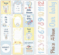 Набор из 6-и полос с карточками для декорирования коллекция "Sweet baby boy", размер 5см х 30,5см,