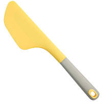 Силиконовый кухонный скребок лопатка 34*7см Серо-желтый Coolnice