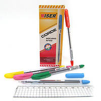 Ручка масло Wiser "Corde" 0,7 мм корпус mix. синя по 12шт. в упаковке (corde-bl)