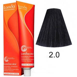 Фарба для волосся без аміаку Londacolor DEMI Permanent 60мл. 2/0 чорний