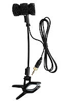 Инструментальный микрофон на прищепке для радиосистем DV audio, микрофон для саксофона, трубы, аккордиона.