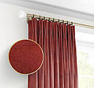 Ціна за 3 м! Однотонна штора мікровелюр(petek) Колір: темно-таракотовий, фото 2