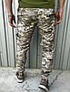 Штани камуфляжні чоловічі штани тактичні піксель військові штани з кишенями карго на манжеті, фото 4