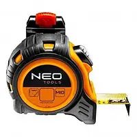 Рулетка Neo Tools 67-205 стальная лента, 5 м x 25 мм, фиксатор selflock, защелки