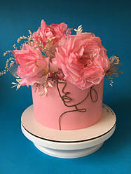 Топер з ламінованого картону без ніжки "Силует дівчини №2" по контуру