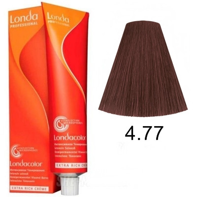 Фарба для волосся без аміаку Londacolor DEMI Permanent 60мл. 4/77 шатен інтенсивно-коричневий