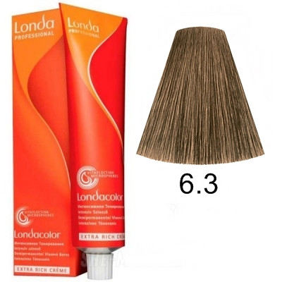 Фарба для волосся без аміаку Londacolor DEMI Permanent 60мл. 6/3 темний золотистий блонд