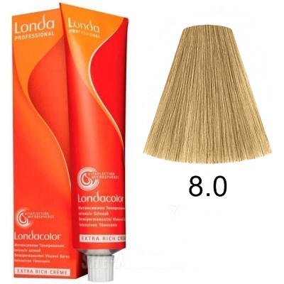 Фарба для волосся без аміаку Londacolor DEMI Permanent 60мл. 8/0 світлий блонд