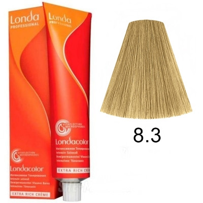 Фарба для волосся без аміаку Londacolor DEMI Permanent 60мл. 8/3 світлий блонд золотистий
