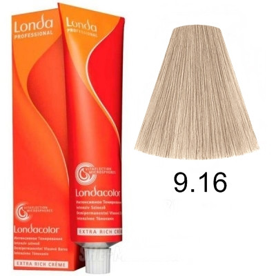 Фарба для волосся без аміаку Londacolor DEMI Permanent 60мл. 9/16 дуже світлий блонд попелясто-фіолетовий