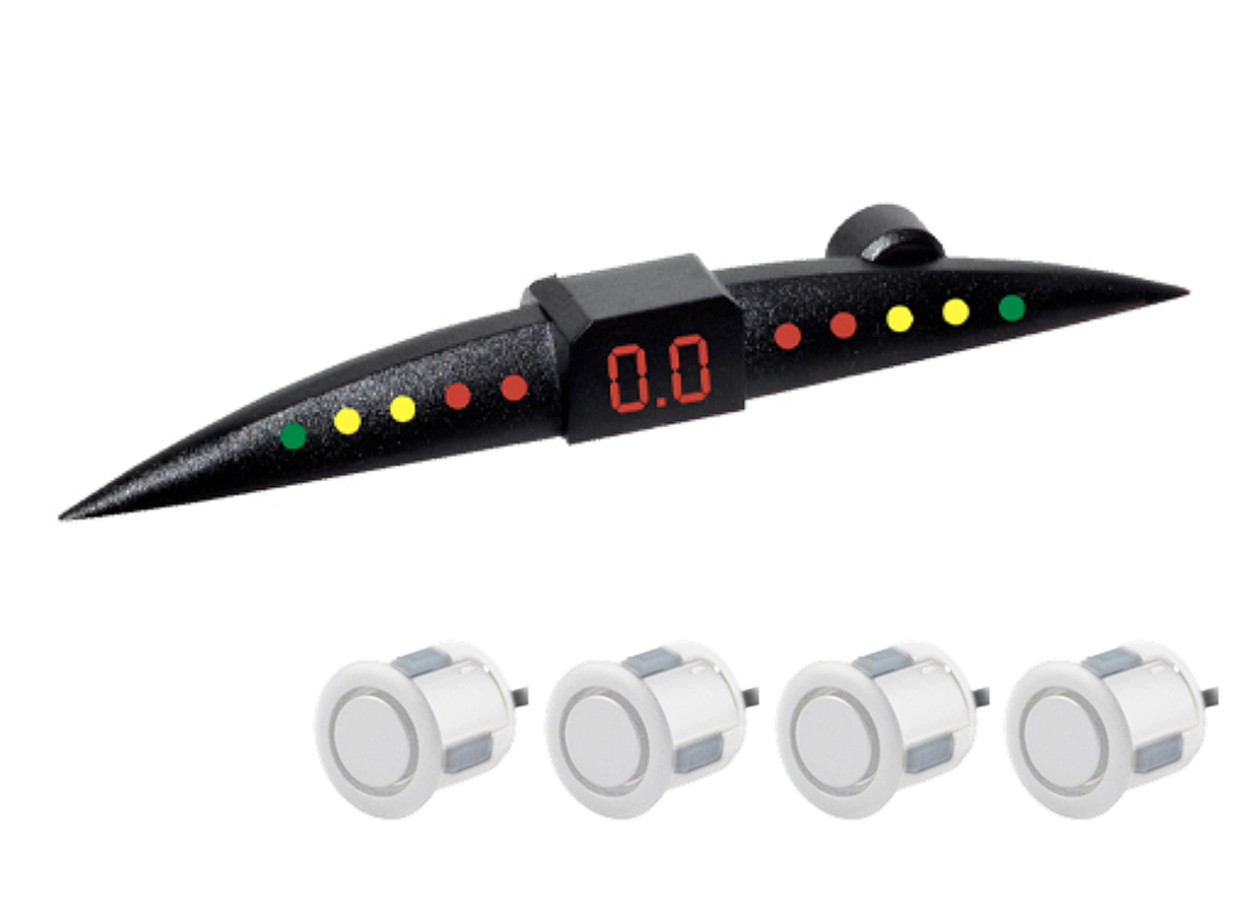 Парктроник TIGER TG-P4LED 4 дат SLIM Black/Silver D=20mm, фото 1