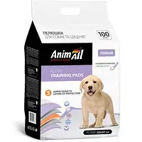 Пеленки AnimAll Puppy Training Pads для собак и щенков, с ароматом лаванды, 60×60 см, 100 шт