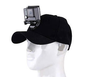 Кріплення для екшн-камери на бейсболці Puluz для камер GoPro, SJCAM, EKEN / Бейсболка з тримачем на голову