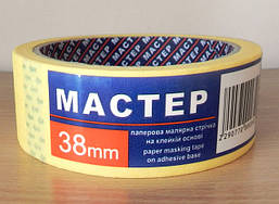 Стрічка малярна "Майстер" 38мм х 20м (жовта)