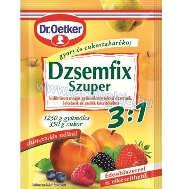 Загусник жовтувальний на основі пектину для варення, повидла, желе, мармеладу Dzsemfix Dr.Oetker 3:1 Угорщина