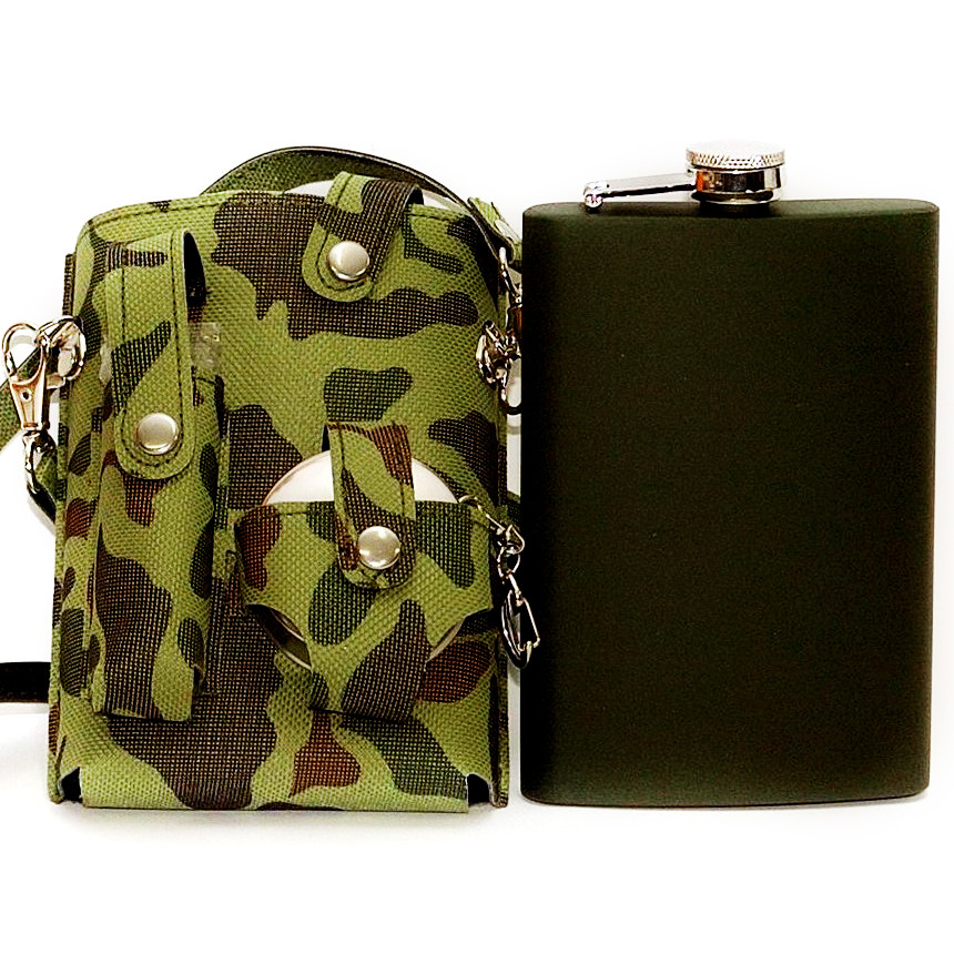 Похідна Фляга 240млв чехле + нож + складной стакан, фото 1