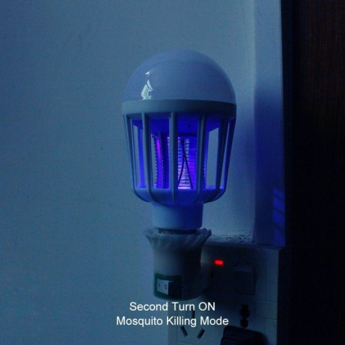 Светодиодная лампа от комаров лампочка ловушка комаров с электрошоком 220V светодиодная - фото 6 - id-p1644479804