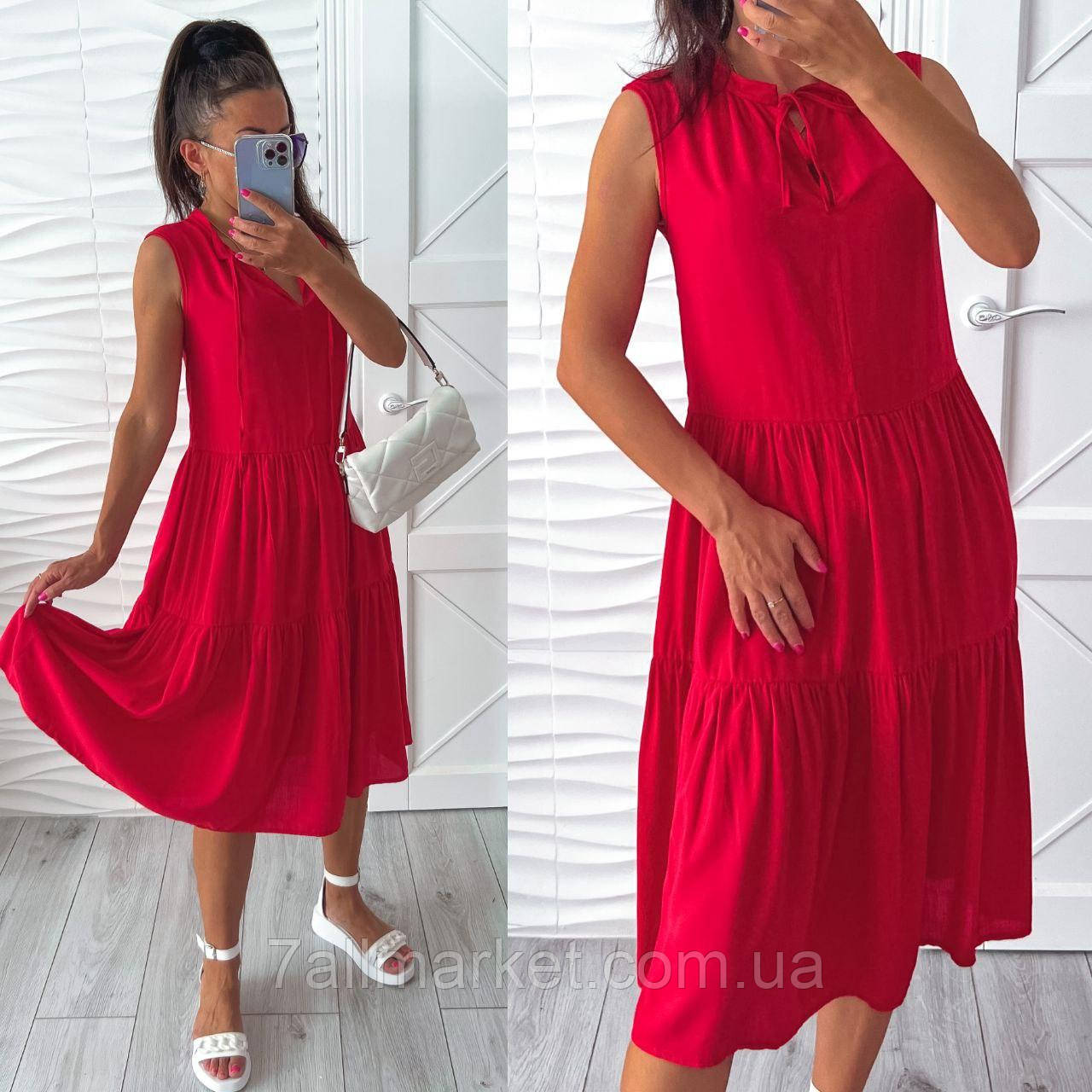 Платье женское лён штапель размер 42-52 (4цв) "ASSORTI" купить недорого от прямого поставщика - фото 9 - id-p1644494217
